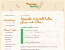 Tablet Screenshot of kaninchen-haltung.com